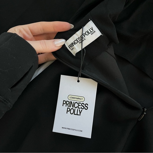 Princess Polly Classic Black Long Sleeve Dress - Picture 3 of 8